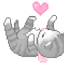 cutekittyheart animated GIF emoji | Cyberpunk Syndicate ☁୨ৎ