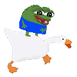 peepoShortOnAGoose animated emote - 🦄🌸Gatos Cósmicos🌸🦄