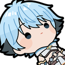 Chibi character with light blue hair lying flat on their stomach looking completely defeated.