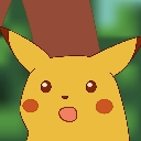 Pikachu with a wide-eyed, open-mouthed expression of shock.