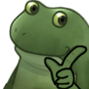 Frog giving a thumbs up gesture with a friendly expression.