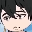Anime boy with a sad and disappointed facial expression.