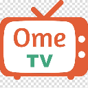 OmeTV logo featuring an orange television icon with the text Ome in orange and TV in green.