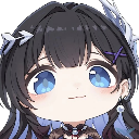 Anime girl with blue eyes staring with a smug, knowing expression.