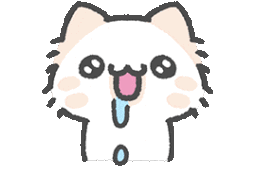 catdrool animated GIF emoji - trans chompers