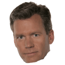 Chris Hansen looking at the camera with a serious and suspicious expression.