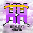 Logo with the letters HH topped by a gold halo, resting on pink clouds.