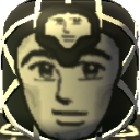 Human character with a smug expression and a decorative headpiece.