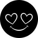 Shadows_HeartEyes Discord Emoji - White Shadows
