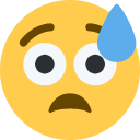 Yellow face with wide eyes and an open mouth expressing shock and confusion.