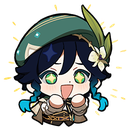 venti_excited Discord sticker - The Anemonation