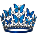 73377bluebutterflycrown Discord sticker | 𝒂𝒖𝒓𝒂
