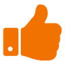 Hand with thumb pointing upward in a gesture of approval.