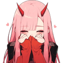 ZeroTwo_ShyLove Discord Emoji from Dizzy GanG