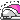 A pixelated cat with wide, panicked eyes running away with speed lines.