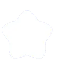 White star shape with rounded edges against a dark background.
