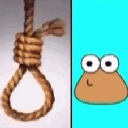 pouicide animated emote from Lovescape