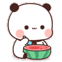 Watermelon animated GIF emoji from Baatein™ Café ||☕ Social • Hindi • VC • Chill