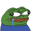 Pepe the Frog with a blank, drooling expression and wide, unfocused eyes.