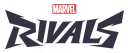 Marvel Rivals logo with bold stylized text and a red Marvel emblem.