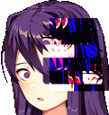ddlc_yuri_glitch99 animated emote from SwizZzle Fishes
