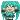 Hatsune Miku with teal hair smiling happily in a pixel art style.