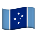 Flag of Oceania featuring a blue field with white stars.