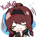 Anime girl with brown hair nodding with a smug expression and the text YupYup.