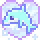 dolphin_love animated Discord emote | ⋮ ⌗ ┆ ˚ノfishies◞ ♡