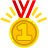 medalyellowfirstgoldyt Discord sticker - Shark Earnings: Earn Money & Rewards