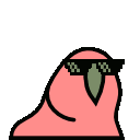 DealWithIt_rainbow_Parrot animated GIF emoji - Stealth Academy