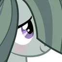 Maud Pie with a shy, blushing expression and a subtle smile.
