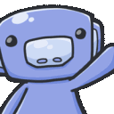 Wumpus the blue Discord mascot waving its hand in a friendly gesture.