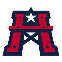 Letter A logo with a star at the top in red, blue, and white colors.
