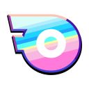 Discord Nitro badge rendered with a multicolored glitch effect.