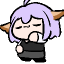 A cute anime character with cat ears performing a rhythmic dance move.