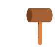 Multiple brown mallets swinging back and forth in a rhythmic motion.