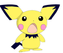 Pichu with a wide-eyed, open-mouthed expression of surprise.