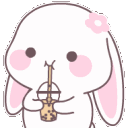 LGbunny_sip animated emote | ۶ৎ　‿　cemetery　 ݁ 　˖