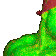 Pepe the Frog wearing a red bandana dancing energetically.