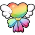 I8_Heart_Wings_Rainbow_P2U custom emote | 𐔌 . 🌙 Hope cafe ꒱