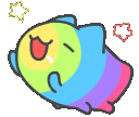 rainbowcatblob animated emote from Love Island Roleplay