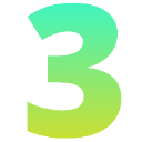 Number three in a bold sans-serif font featuring a teal to lime green gradient.