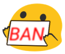 Blob_Ban_sign custom emote from Shark Earnings: Earn Money & Rewards