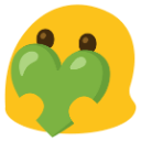 greenheartblob custom emote from Green Grounds Cafe 21+