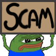 pepe_schild_Scam animated GIF emoji - Pandora Services