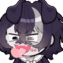 Anime character with a wild expression and tongue sticking out.