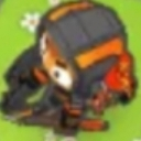 Quincy from Bloons TD 6 looking forward with a determined expression.