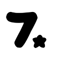 Number seven in a bold font next to a small star icon.