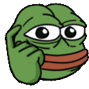 Pepe the Frog tapping his temple with a smug, knowing expression.